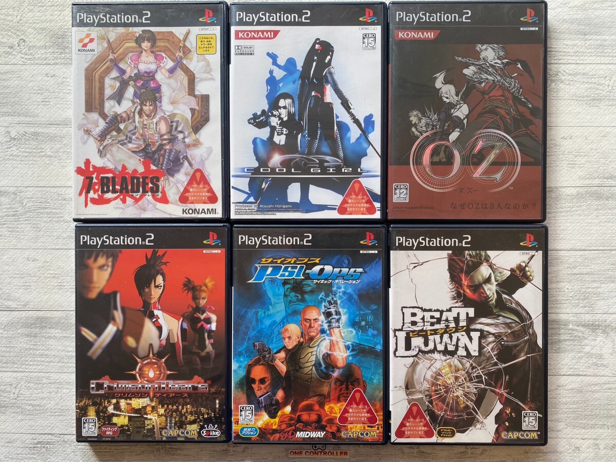 SONY PS2 7 Blades & Cool Girl & Oz & Crimson Tears & Psi-Ops