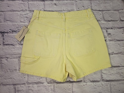 NEW Women's High-Rise Carpenter Shorts - Universal Thread Yellow - Picture 3 of 3