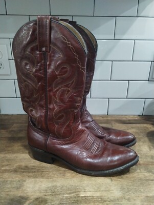 Western Cowboy Brown Leather Cowboy Boots Men’s 9.5 D Nashville Brown Cowboy Boot Cutter Toe Western Men main image 3