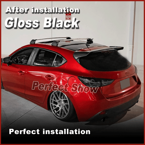 Passt für Mazda 3 Axela Schrägheck 14-17 Glanz Schwarz Dashspoiler Spoiler Lippe - Bild 3 von 11
