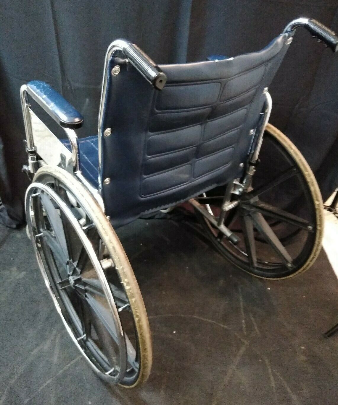 Invacare Tracer IV DLX Wheelchair / Used / Arm Rests / Blue Vinyl eBay