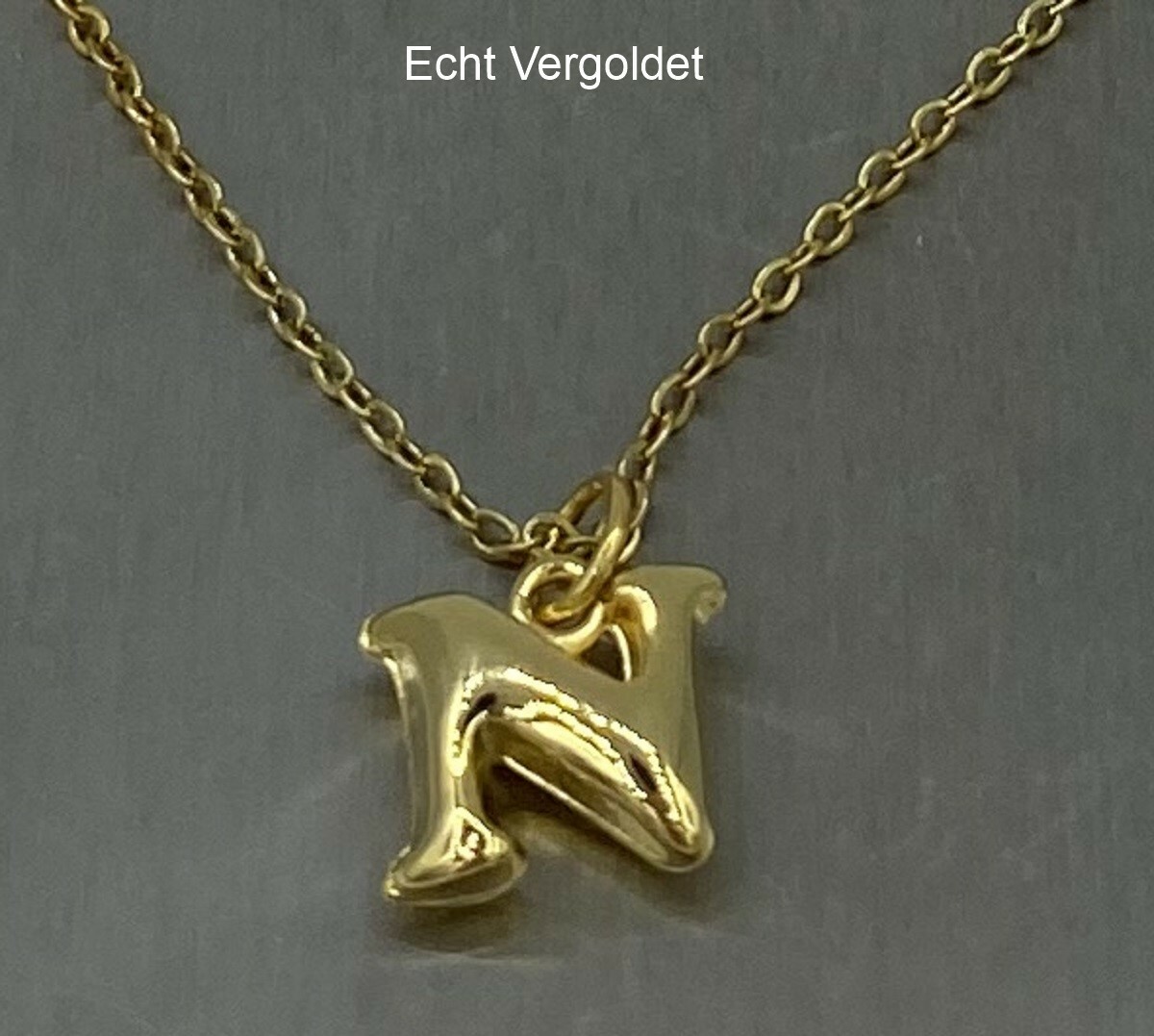 Ciondolo Lettere Alfabeto 10 Mm - Carattere Corsivo - E - Placcato Oro 3 Micron X1 - Perles & Co - Foto 3