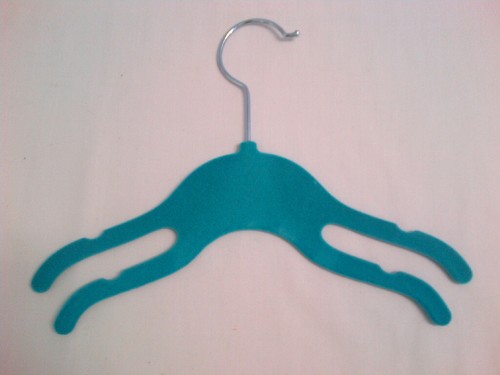Blue Velvet Kids Childs Baby Dress Clothes Hanger Organiser Spaceless 10Pk - Picture 4 of 6