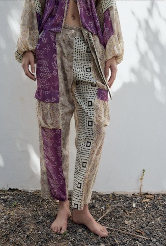 ZARA Damen PATCHWORK-HOSE Gr.S - Bild 5 von 14