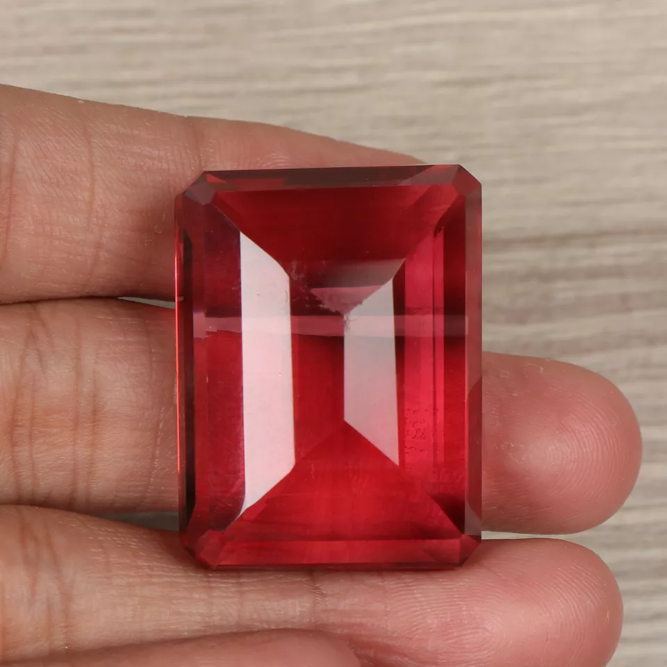 Large Pink Tourmaline 57.50 CT Emerald Faceted Cut Loose Gemstone Gift 4 Women - Image 3 of 3