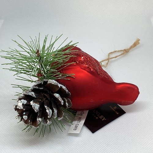 Robert Stanley Christmas 2020 Cardinal with pine sprig/pinecone/berries glitter - Picture 9 of 10