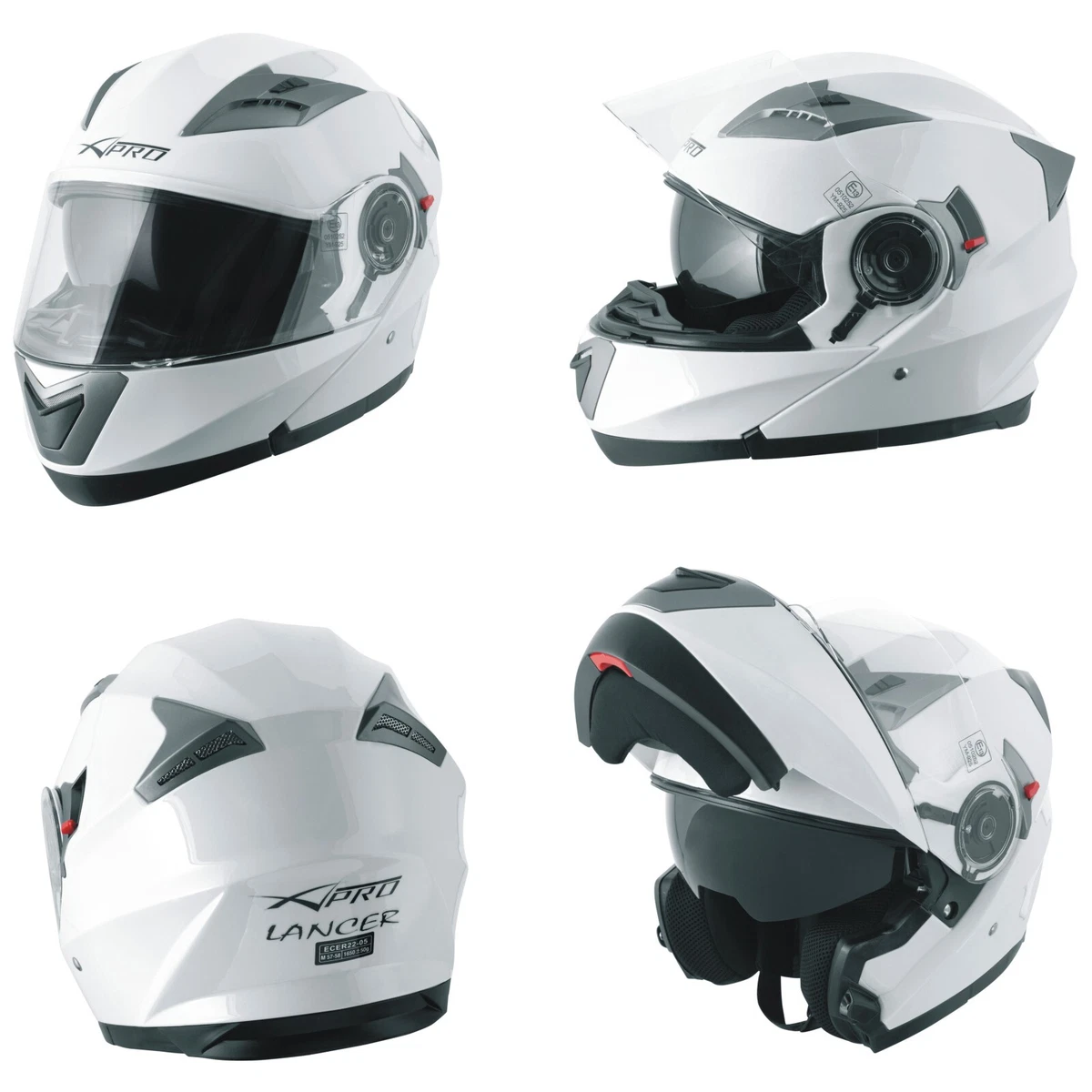 Casco Moto Flip Up Integrale Caschi Motociclista Modulare
