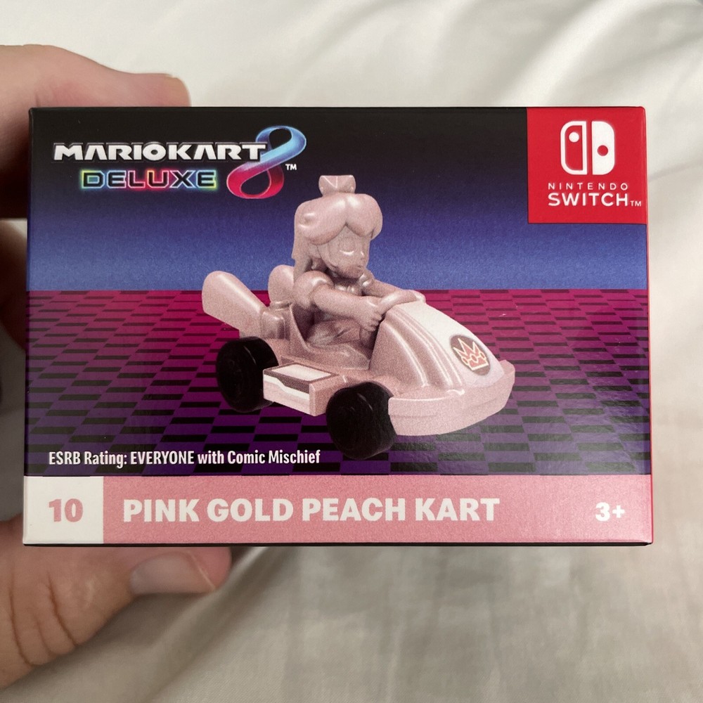 McDonalds 2024 Mario Kart 8 Deluxe Happy Meal Toy Pink Gold Peach Kart  