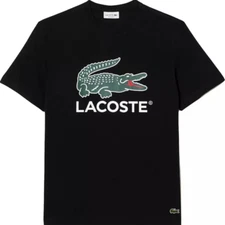Lacoste T-Shirt Men's Regular Fit Graphic Print Large Croc Short Sleeve Crewneck