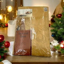 Harvest Scroll Damask Tablecloth 60 x 104" Oblong Linens-n-Things Wheat