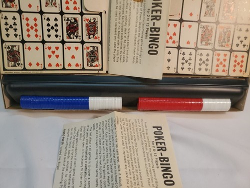 60s Vintage Transogram Poker Bingo Card Board Game. USA Complete #5010 - Picture 5 of 7