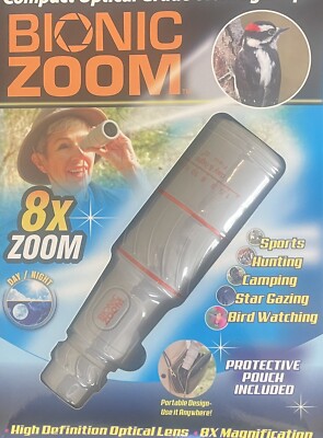 Bionic Zoom Compact Optical Grade Viewing Scope w/8x Zoom NEW 2 Pack