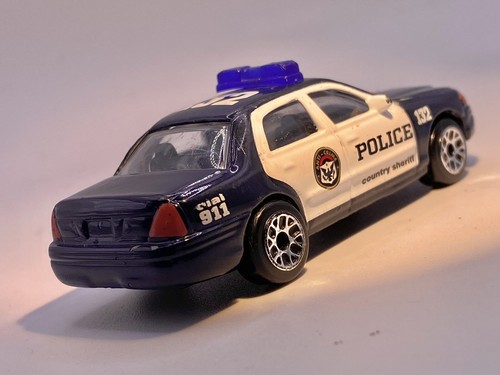 Realtoy🔥2004 Ford Crown Victoria - Police Car Blue 1/64 Near Mint - Picture 3 of 8