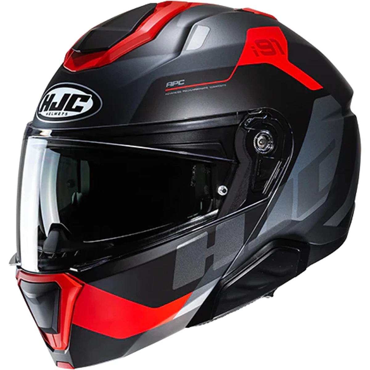 HJC Motorcycle Helmet XXL i91 Carst Flip up Schwarz Anthrazit
