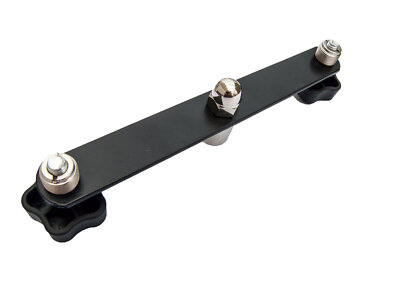 deetech DH-2 Mikrofonhalterung für 2 Mikrofonklemmen, Doppelhalter Stereohalter