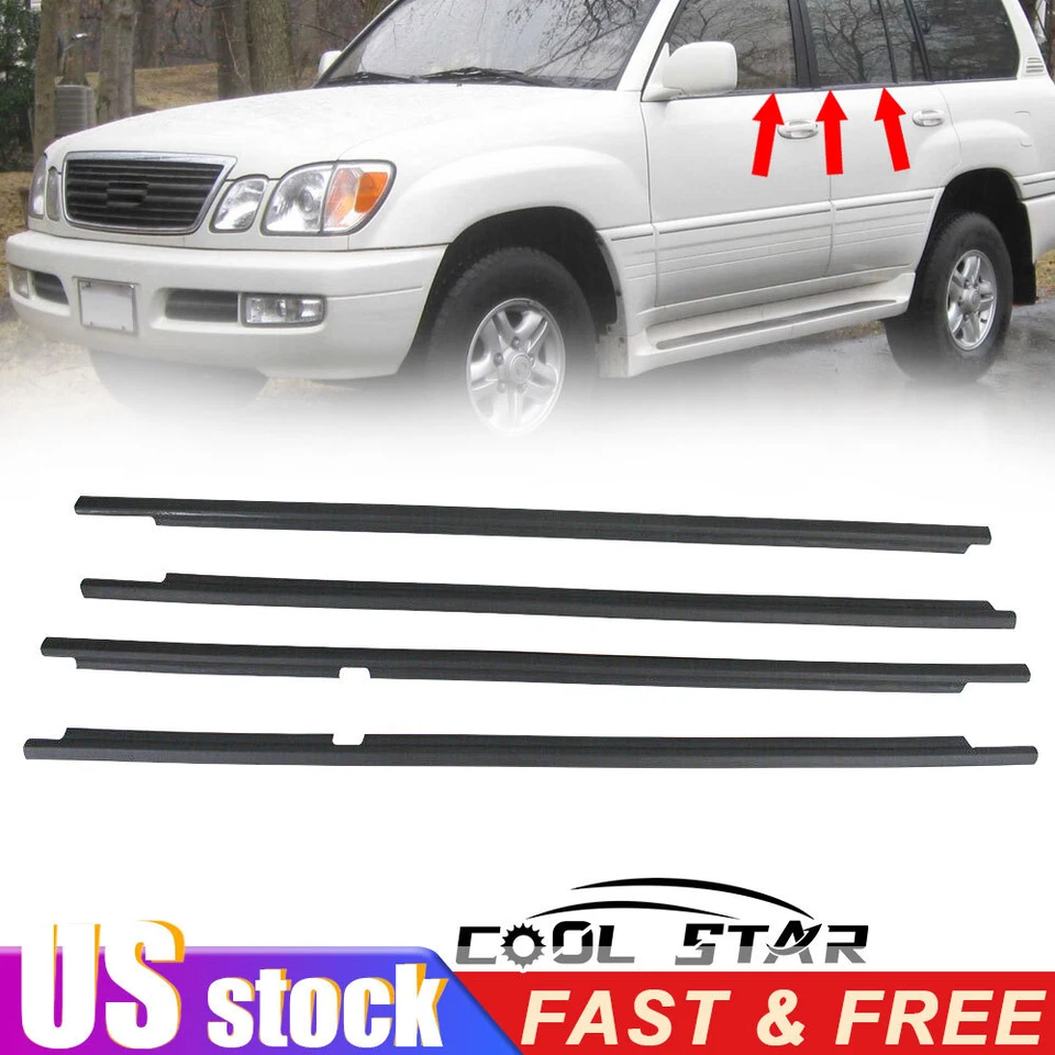 Kit de 4 molduras de cinturón de puerta para Toyota Land Cruiser Lexus LX470 98-07 7571060061 Foto 2 de 4