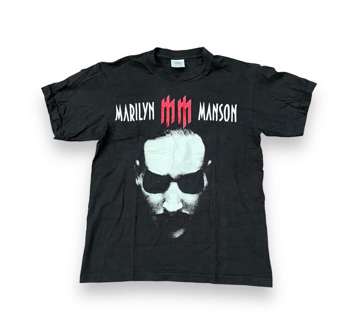 Vintage 00s Y2k Marilyn Manson T-Shirt Metal Rabble Babble