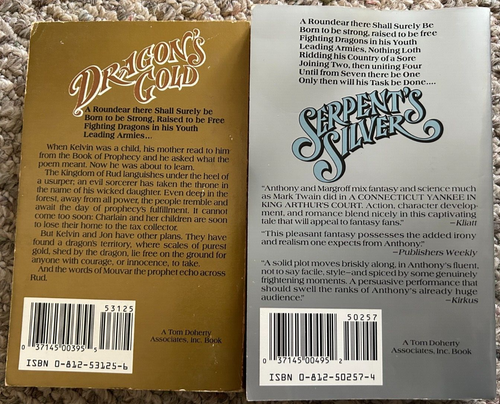 2 KEVIN OF RUD BOOKS PIERS ANTHONY ROBERT MARGROFF DRAGONS GOLD SERPENTS SILVER - Picture 3 of 6