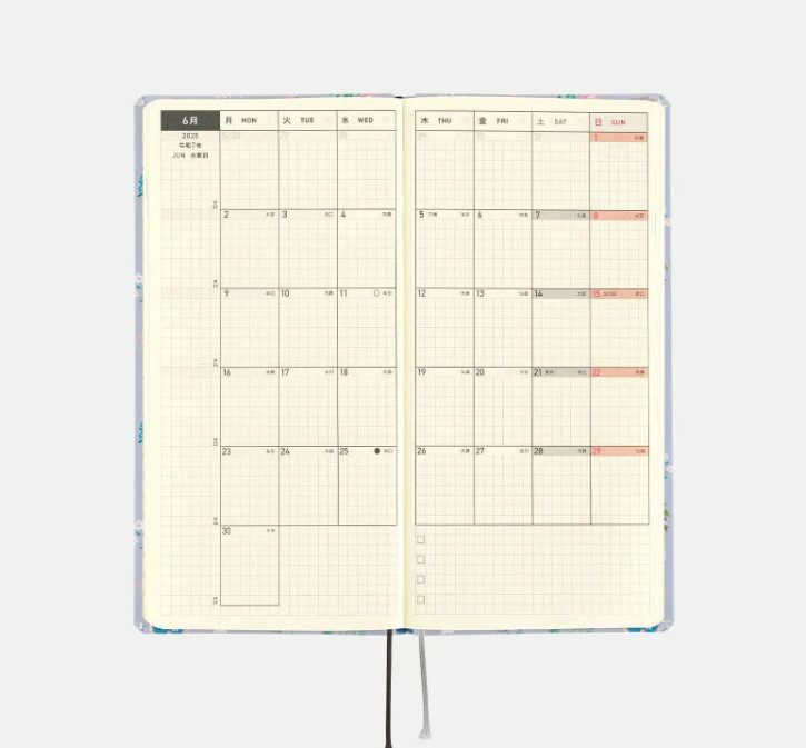 Hobonichi Techo 2025 Weeks Diary [Yumi Kitagishi / Nice Wallpaper