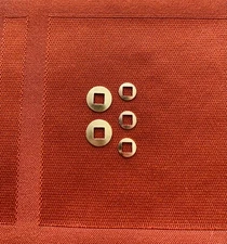 Antique Clock Parts- American Clock Hand Whashes With Square Hole / 5 Pieces /