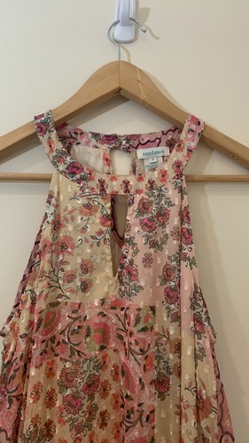 Maxi abito donna patchwork Sundance taglia 2 orlo asimmetrico ricamato - Foto 3 di 10