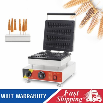 Commercial Nonstick Electric Long Belgian Waffle on A Stick Maker Baker Machine