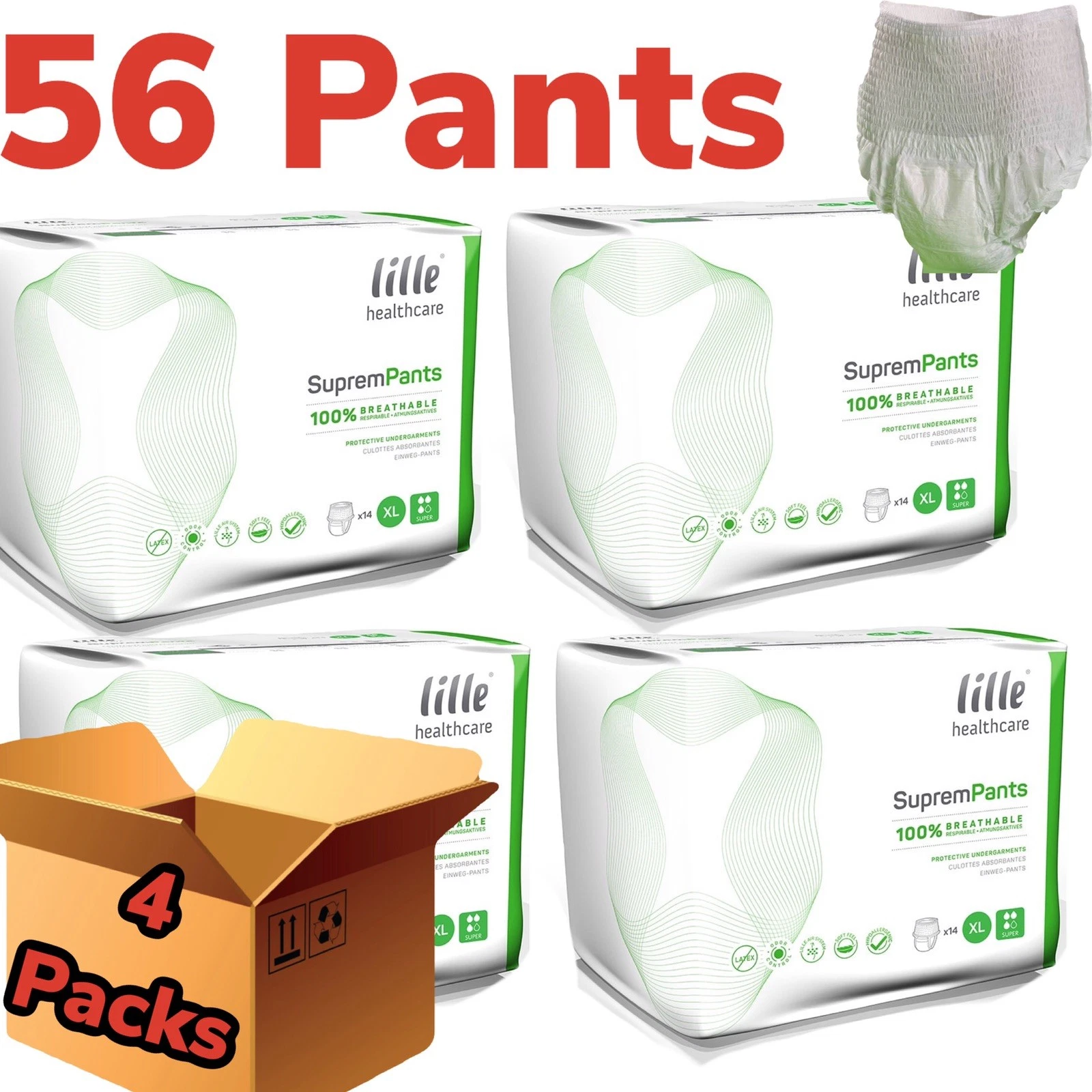 Pantalon Lille Healthcare Suprem Maxi X L extra large sous vêtements XL couche adulte