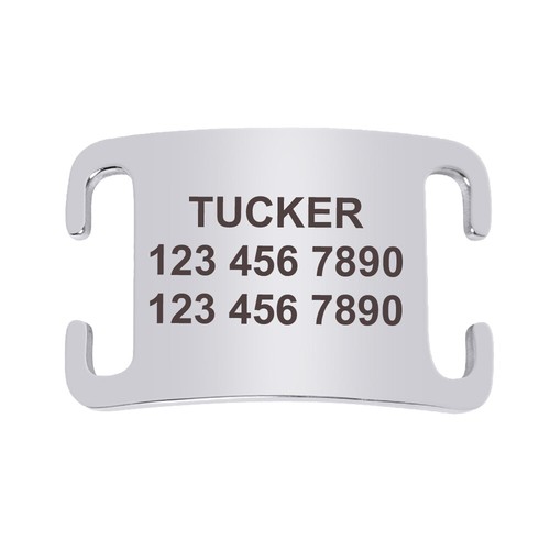 Etiquetas de identificación de perro personalizadas de acero inoxidable con nombre deslizables personalizadas sin ruido 20 un. - Imagen 8 de 17