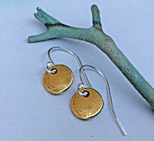 SUNDANCE CHARM EARRINGS COIN DISC HANDMADE ARTISAN JEWELRY STERLING SILVER