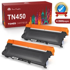2PK TN450 Toner Cartridge for Brother HL-2135W HL-2280DW HL-2240 Intellifax 2840