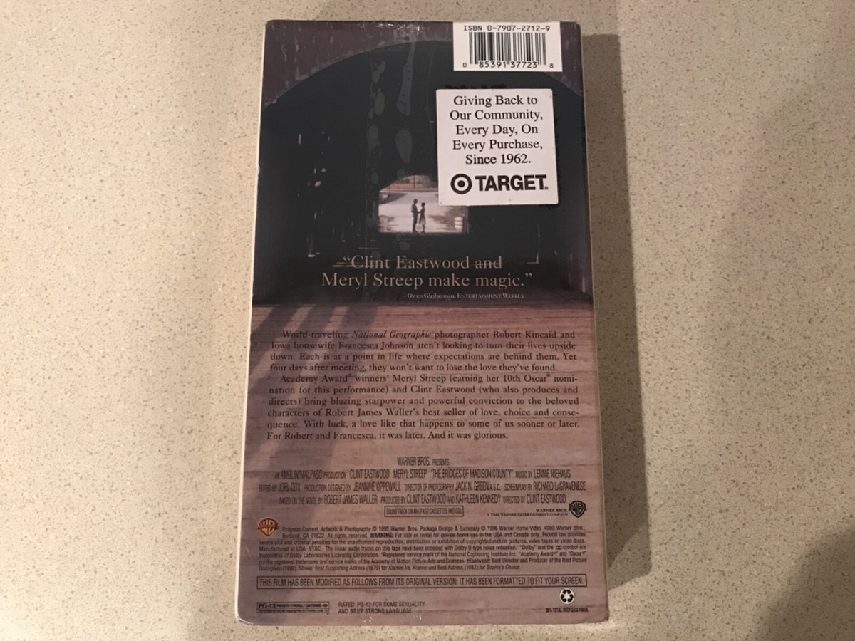 The Bridges of Madison County (VHS, 1996) Clint Eastman, Meryl