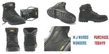 Site Marble Safety Boots SIZE: 8 - BLACK With Padded Collar and Tongue