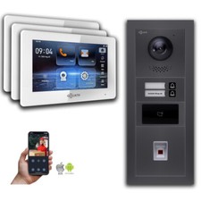 Goliath 2-Draht BUS Video Türsprechanlage: 2 Familienhaus, RFID, Zahlencode, Sil