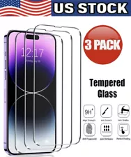 3Pack Tempered Glass Screen Protector For iPhone 14 13 12 11 Pro Max XS XR 8 7 6