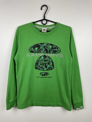 Aape by A Bathing Ape BAPE UNVS Big Logo Green Größe S