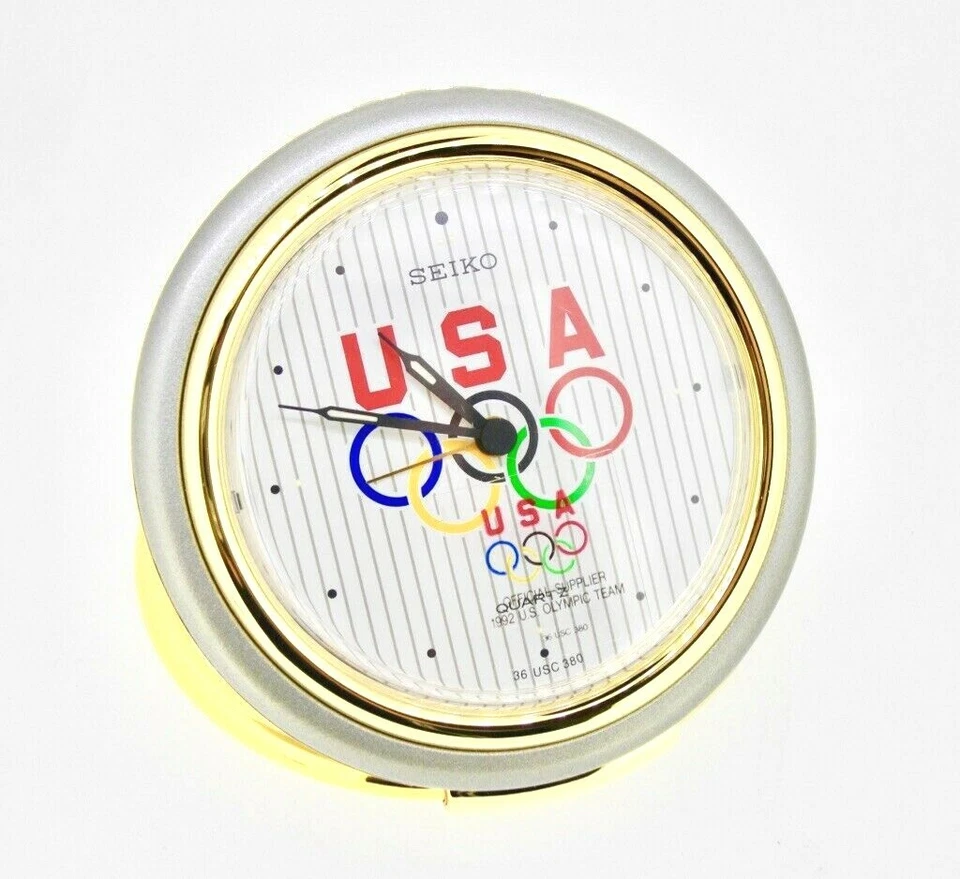 Seiko Quartz Travel Alarm Clock with Olympic Rings QQQ184G  - Image 2 of 4