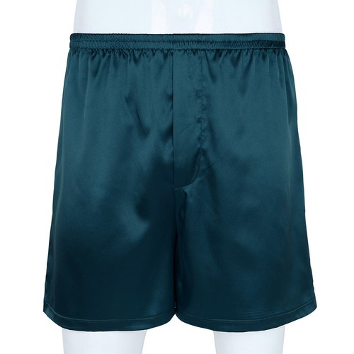 Men Shorts Silk Satin Boxer Pajamas Shorts Sleepwear Underwear Sleep Shorts - Picture 72 of 94