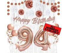 Rose Gold 94th Birthday Decorations for Girls - 40" Number Balloons  More