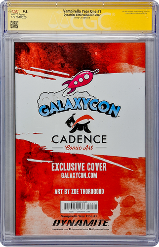 Vampirella Year One #1 GalaxyCon Edition B Dynamite CGC SS 9.8 Signed Thorogood - Picture 2 of 2