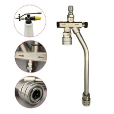 Dual Valve Foam Cannon Dual Spray Gun Stainless Steel Foam Lance Nozzle 3000PSI