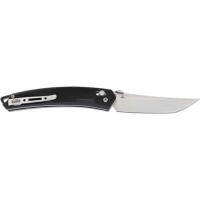 SRM-9211 Folding Knife (Black Handle, Satin Blade)