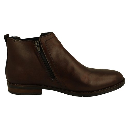 Botas Chelsea de cuero marrón para hombre Rieker '10374' con cremallera - Imagen 6 de 18