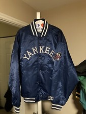 New York Black Yankees Vintage Negro League Starter Satin Bomber Jacket 3XL Mint