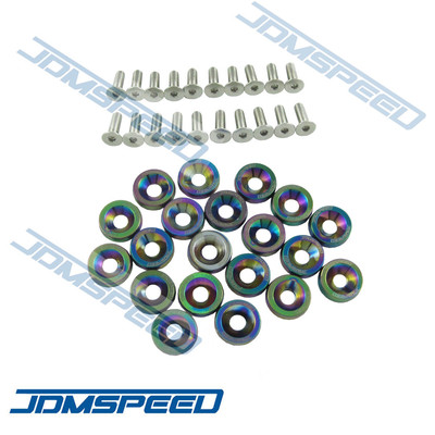 Engine Bay Dress Up Kit JDM Anodized Aluminum Fender Washer Bolt Kit - Engine Bay Dress Up In Multiple Colors (10/40/100 Pcs) Billet Aluminum Fender Washer Bolts Engine Bay Dress Up