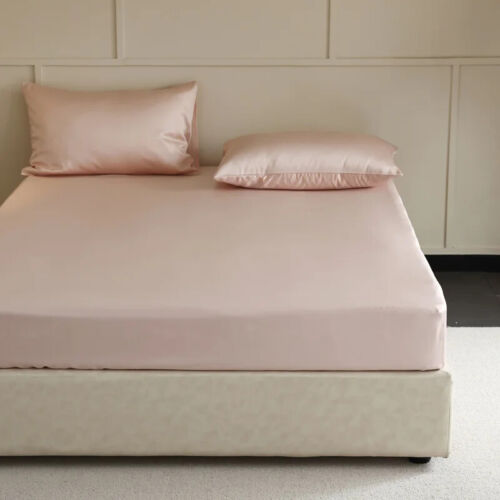 Mulberry Silk Fitted Bed Sheet with Elastic Bands Luxury MattressCover Bed Cover - Picture 28 of 34