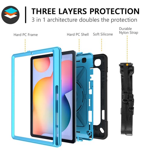 Stoßfeste robuste Schutzhülle mit Band für Samsung Galaxy Tab S6 Lite 10,4" - Bild 14 von 30