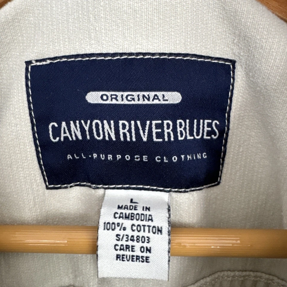 Мужская большая вельветовая универсальная куртка Canyon River Blues кремовый повседневный осенний слой - Изображение 4 из 4