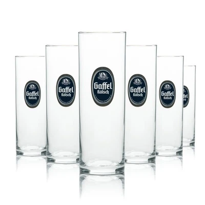 12x Gaffel Bier Glas 0,25l Kölsch Stange Gläser Köln Beer Brauerei Becher Rastal