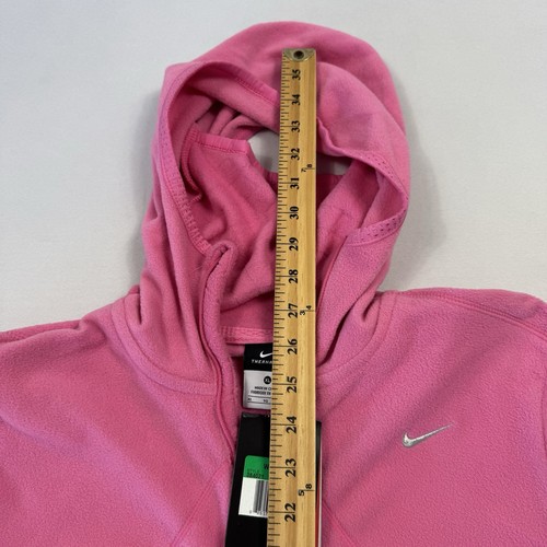 Nike Therma-Fit NWT Women’s 1/2 Zip Hoodie Sweatshirt Long Sleeve Pink XL - Picture 8 of 11