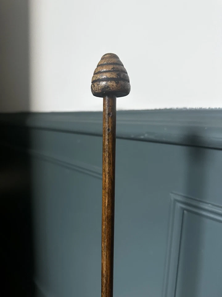 Antique Edwardian Oak Wood Beehive Shop Display Hat Wig Stand Barrister Judge - Image 2 of 4